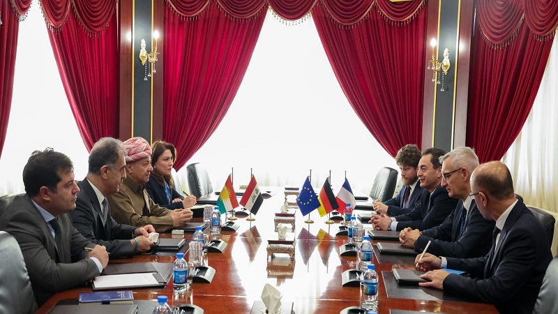 سەرۆک بارزانی لەگەڵ باڵیۆزی فەڕەنسا و ئەڵمانیا لە عێراق کۆبووەوە